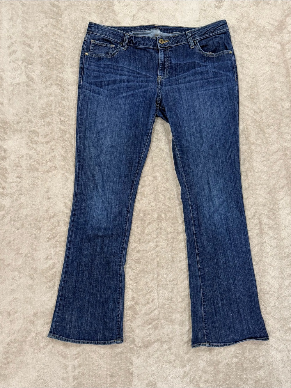 Simply Vera Vera Wang Womens Size 14 Bootcut Jeans Dark Wash Denim Stretch